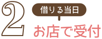 レンタカーの受付
